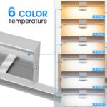 Modern Bathroom Vanity Light 32 inch, 20W Dimmable 6CCT Led Bathroom Light Fixture Over Mirror, Silver Bar Vanity Light for Mirror FCC Certificated - Image 3