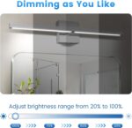 Modern Bathroom Vanity Light 32 inch, 20W Dimmable 6CCT Led Bathroom Light Fixture Over Mirror, Silver Bar Vanity Light for Mirror FCC Certificated - Image 4