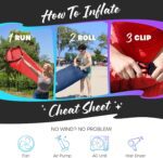Nevlers 2 Pack Inflatable Loungers Air Sofa Couch | Perfect for Beach Chair Camping Chairs or Portable Hammock |Travel Bag Pouch, Pegs & 3 Pockets| Movie Seating & Camping Accessories Blow Up Lounger - Image 4