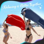 Nevlers 2 Pack Inflatable Loungers Air Sofa Couch | Perfect for Beach Chair Camping Chairs or Portable Hammock |Travel Bag Pouch, Pegs & 3 Pockets| Movie Seating & Camping Accessories Blow Up Lounger - Image 8