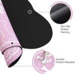 Dog Cat Mat for Food and Water,Rapid Absorbent Pet Feeding Mat, Bone Shaped Dog Placemat Bowl Mat with Rubber Backing,No Stains Pet Food Mats Indoor, Pet Accessories Supplies,Pink 16"×24" - Image 4