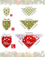 PET SHOW 50 Pack Christmas Small Dog Bandanas Bulk XS Washable Puppy Girl Boy Happy New Year Triangle Bibs Xmas Kerchief Set Cats Scarves Pet Holiday Grooming Accessories - Image 3