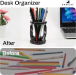 Radicaln Marble Pen Holder Black Zebra 4" Inches Handmade Pencil Holder for Desk, Ideal for School Stationery, Office, Desk & Makeup Accessories - Image 4