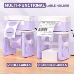 PONNOR Label Holder for Rolls and Fanfold Labels, Thermal Sticker for Desktop Printer, Fragile Stickers for Shipping, Label Stand Accessory Supplies for Home, DIY, Office, Small Business(Purple) - Image 6