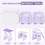 PONNOR Label Holder for Rolls and Fanfold Labels, Thermal Sticker for Desktop Printer, Fragile Stickers for Shipping, Label Stand Accessory Supplies for Home, DIY, Office, Small Business(Purple) - Image 7