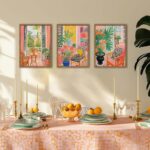 Modern Henri Matisse Wall Art Open Window Wall Decor Paintings, Pink Landscape Poster Canvas Prints Aesthetic for Bedroom Living Room 16x24 inch Wood Framed - Image 6