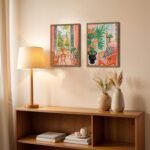 Modern Henri Matisse Wall Art Open Window Wall Decor Paintings, Pink Landscape Poster Canvas Prints Aesthetic for Bedroom Living Room 16x24 inch Wood Framed - Image 7