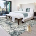 6x9 Washable Area Rug for Living Room: Modern Abstract Rugs Soft Non-Slip Low-Pile Indoor Floor Carpet for Bedroom, Dining Room, Nursery (BlueGreyBrown, 6'x9') - Image 3