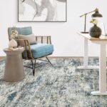6x9 Washable Area Rug for Living Room: Modern Abstract Rugs Soft Non-Slip Low-Pile Indoor Floor Carpet for Bedroom, Dining Room, Nursery (BlueGreyBrown, 6'x9') - Image 7