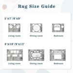 6x9 Washable Area Rug for Living Room: Modern Abstract Rugs Soft Non-Slip Low-Pile Indoor Floor Carpet for Bedroom, Dining Room, Nursery (BlueGreyBrown, 6'x9') - Image 9