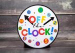 BELECO 5x4ft Fabric Off The Clock Backdrop Colorful Clock on Rustic Wooden Wall Background for Party Decoration Photo Booth Banner Studio Props Wallpaper - Image 6