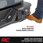 Rough Country Retractable Bed Step for Jeep Gladiator JT (2020–2025) - Manual Tailgate Drop Step, 6" Non-Slip Step Surface, Bolt-On Install - Image 3