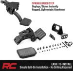 Rough Country Retractable Bed Step for Jeep Gladiator JT (2020–2025) - Manual Tailgate Drop Step, 6" Non-Slip Step Surface, Bolt-On Install - Image 6