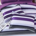 WONGS BEDDING Comforter Set Queen, 7 Pieces Purple Bed in a Bag, Boho Striped Comforter with Sheet Set, Soft Lightweight Bedding Set for All Seaon (90"×90") - Image 6