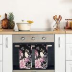 Hand Towels Set of 2, 18x 24 Inch Groovy Floral Roses Bathroom Towel Soft Absorbent Kitchen Hotel Spa Gym Towel Thanksgiving Decor Gifts - Image 5