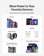 Belkin 45W Dual USB C Charger Block, PD3.0 w/ GaN - Super Fast Charging - Samsung Galaxy S25, Apple iPhone 17, Air, Pro, Pro Max, iPad, MacBook, AirPods, Apple Watch, Nintendo Switch 2 & More - Black - Image 7