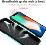 for iPhone X/iPhone Xs Case with Camera Lens Cover HD Screen Protector, Military Grade Drop Protection Magnetic Ring Holder Kickstand Protective Phone Case for iPhone X/Xs 5.8 inch (Mint) - Image 10