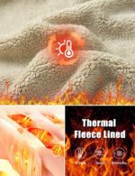 EKLENTSON Men’s Sherpa Lined Sweatshirts Winter Thick Warm Fleece Lined Sweatshirt Cotton Crewneck Pullover Casual Tops - Image 7