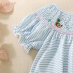 GOOCHEER Baby Girl Short Sleeve Romper Duck Embroidery Infant Girl Bodysuit Summer Outfit Newborn Girl Clothes - Image 4