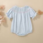 GOOCHEER Baby Girl Short Sleeve Romper Duck Embroidery Infant Girl Bodysuit Summer Outfit Newborn Girl Clothes - Image 6