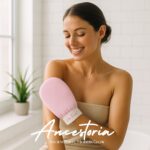 Ancestoria Korean Exfoliating Gloves for Shower, Pink and Black, 2-Pack, Deep Exfoliating Mitts for Body, Reusable and Chemical-Free, A HerTime2 Brand - Image 9