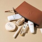 AW BRIDAL Makeup Bags for Women Travel Toiletry Bag with Luggage Tag, Makeup Pouch Cosmetic Pouch Skincare Bag Mother's Day Gift Wedding Gifts Birthday Gifts for Women, Letter N - Image 3