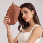 AW BRIDAL Makeup Bags for Women Travel Toiletry Bag with Luggage Tag, Makeup Pouch Cosmetic Pouch Skincare Bag Mother's Day Gift Wedding Gifts Birthday Gifts for Women, Letter N - Image 6