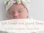 Baby Receiving Blanket Swaddle Blanket Infant Wrap with Matching Headband Beanie and Name Card (Ink Red Floral) - Image 6
