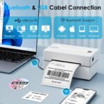 Bluetooth Thermal Shipping Label Printer, 4x6 Portable Thermal Address Label Printer for Small Business, Compatible with iPhone,Android,Windows,Mac,Chromebook –Works with Ebay Shopify USPS&More - Image 3