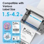 Bluetooth Thermal Shipping Label Printer, 4x6 Portable Thermal Address Label Printer for Small Business, Compatible with iPhone,Android,Windows,Mac,Chromebook –Works with Ebay Shopify USPS&More - Image 4