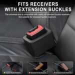 Amiss 2PCS Seat Belt Buckle Holder, Universal Silicone Rear Seat Belt Booster & Fixer for Easy Access, Keeping Receptacle Upright, Car Interior Accessories-Fits Most Cars (Black) - Image 7