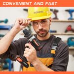 Cordless Drill, Screwdriver Impact Power Tools 21V Lithium Battery 3/8inch Keyless Chuck Led Light 2 Speed Driver - Image 7