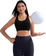 RUNNING GIRL Sports Bra for Women, Criss-Cross Back Padded Strappy Sports Bras Medium Support Yoga Bra with Removable Cups - Image 4