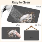 Pet Feeding Mats-Absorbent Dog Mat for Food and Water Bowl, Dog Accessories Pet Supplies, Quick Dry No Stains Water Dispenser Mat for Pet, Non-Slip Bowl mat for Messy Drinkers - Image 5