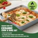 Granitestone Ceraluxe 20 Pc Ceramic Cookware Set Nonstick, Complete Pots and Pans Set Non Stick with 5 Pc Bakeware Set, Deep Frying Pan Set, & Steamer, Non Toxic PFOA Free, Oven & Dishwasher Safe - Image 5