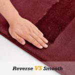 HUXMEYSON Bathroom Rugs Sets 3 Piece, Non-Slip & Quick Dry Bath Mat Set, Ultra Soft Velvet Bath Rugs for Bathroom, Toilet and Shower Floor, Red - Image 10