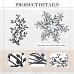 Otoolling 15.7 Inch Metal Wall Clock Metal Tree Leaf Wall Decor Silent Vine Olive Branch Leaf Art Clock for Home Bedroom Living Room Decorations - Image 6