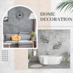 Otoolling 15.7 Inch Metal Wall Clock Metal Tree Leaf Wall Decor Silent Vine Olive Branch Leaf Art Clock for Home Bedroom Living Room Decorations - Image 7