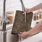 POLYTE Indoor/Outdoor Washable Embossed Vinyl Faux Leather Table Dining Placemats, Set of 4 - Image 4