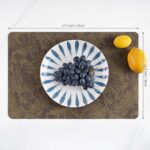 POLYTE Indoor/Outdoor Washable Embossed Vinyl Faux Leather Table Dining Placemats, Set of 4 - Image 5