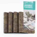 POLYTE Indoor/Outdoor Washable Embossed Vinyl Faux Leather Table Dining Placemats, Set of 4 - Image 8