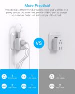 Italy Travel Plug Adapter, HANYCONY Type L Power Plug Adapter with 2 Outlets 3 USB Ports(2 USB C) for US USA to Italy Rome Uruguay Chile Travel Essentials - Image 8