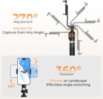 Sensyne Selfie Stick for Phone, Extendable Travel Tripod with Detachable Remote for Photography, Selfies, Compatible with All Cell Phones, Black - Image 5