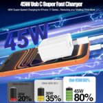 45W USB C Fast Charger for iPhone 17/ Air/16/15 Pro Max,2Pack 10FT Type C Charger Block & Cable, PD 3.0 Super Fast Charging for iPad Pro MacBook Air/Pro M1/M2, AirPods - Image 3
