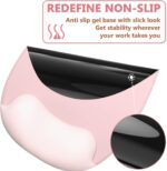 AKIT Ergonomic Mouse Pad with Wrist Rest& Keyboard Wrist Rest, Wrist Rest for Computer Keyboard, Pain Relief, Non-Slip Rubber Base, Mousepad Wrist Support for Gaming, Office, Gradient Pink - Image 5