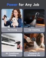 Compressed Air Duster, 150000RPM Super Power Cordless Electric Air Duster, Fast Charging Rechargeable Air Blower Vacuum Cleaner 3-Gear Adjustable for Computer, Keyboard, Car, Outdoor and Home - Image 6