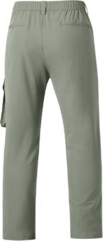 BASSDASH Men's Fishing Cargo Pants Water Resistant Quick Dry Lightweight UPF 50+ for Outdoor Hiking Elastic Waist Pants FP05M - Image 3