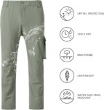 BASSDASH Men's Fishing Cargo Pants Water Resistant Quick Dry Lightweight UPF 50+ for Outdoor Hiking Elastic Waist Pants FP05M - Image 4