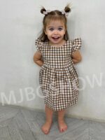 Toddler Baby Girls Gingham Dress Ruffle Sleeve Backless Plaid Dresses Holiday Casual Spring Summer Dress Size 6M-6T - Image 3