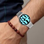 Rerii Metal Band Compatible with Samsung Galaxy Watch 7 40mm 44mm, One Click Attachment, No Gap Stainless Steel Band Strap with Magnetic Buckle for Galaxy Watch 6 5 4 FE Series - Image 6